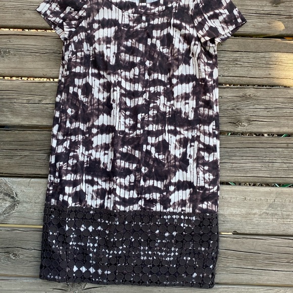 MAX MARA WEEKEND Galea Abstract Print Shift Dress Brown | Women’s Size 8 - Picture 2 of 7